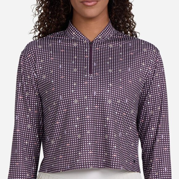 Bad Birdie Tops - NWT New Bad Birdie Women's UV Quarterzip Pullover Large L Golf Shirt Polo LS Top